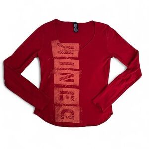 Vintage GAP ‘denim’ long sleeve graphic top